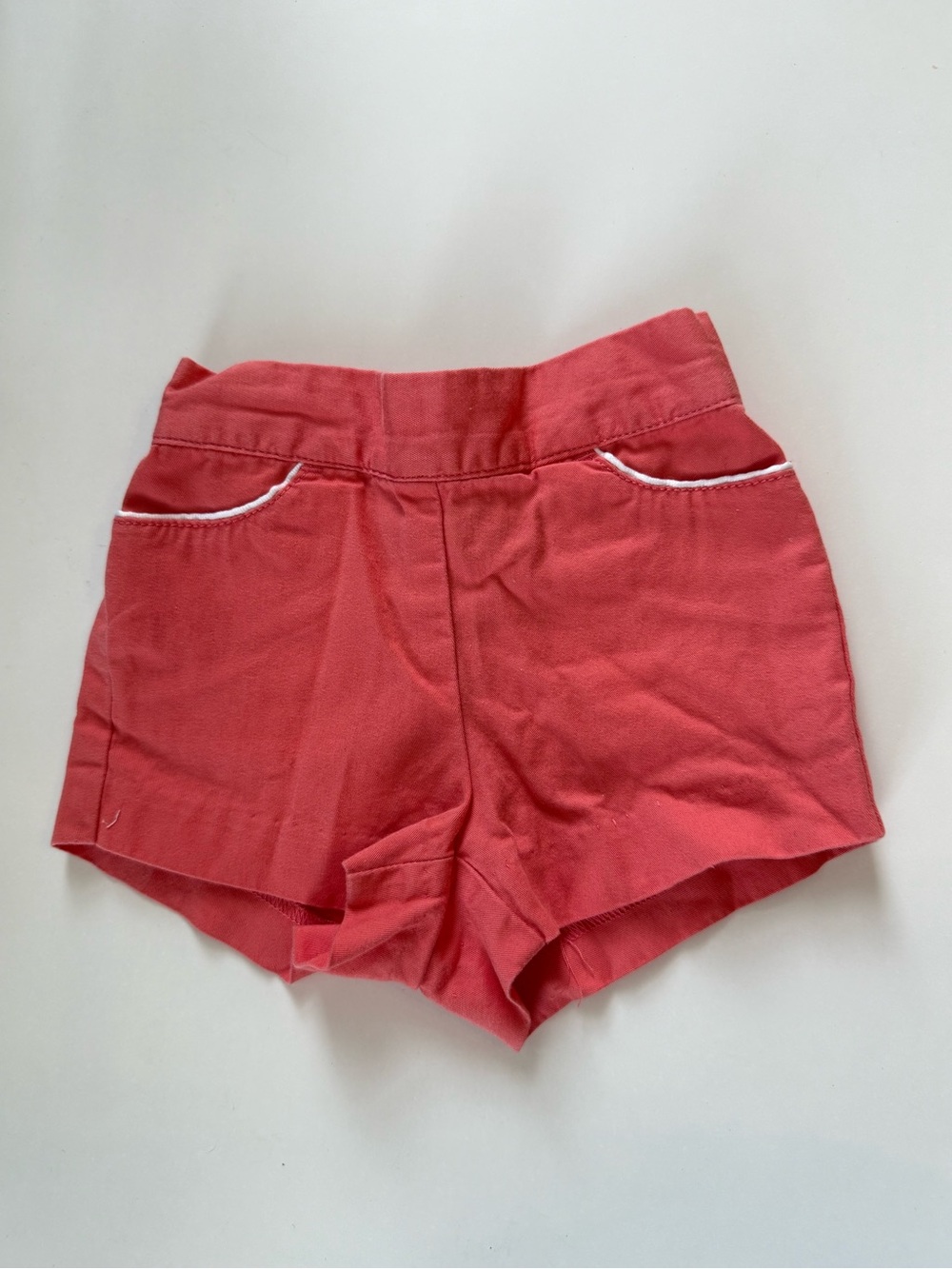 Janie and Jack Coral Pink Shorts with White Trim